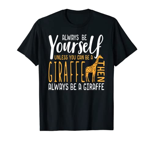 Book Cover Funny Giraffe T-Shirt | Always be a Giraffe Shirt Gift
