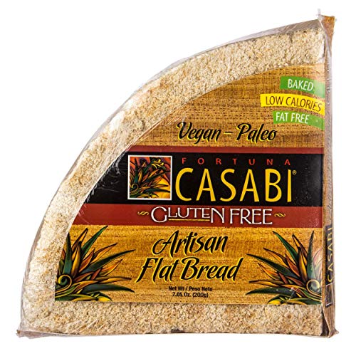 Book Cover Casabi Casabe Artisan Flatbread (Cassava Bread), Naturally Gluten-Free (GF), Vegan, Paleo, Low Fodmap, AIP Friendly, Made of 100% Yuca Root. 7 oz/pack (1-Pack)