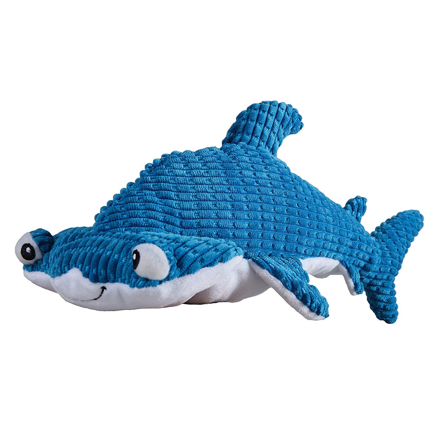 Book Cover SmartPetLove Tender-Tuffs Big Shots - Tough Plush Dog Toys for Large Breeds - Hammerhead Shark