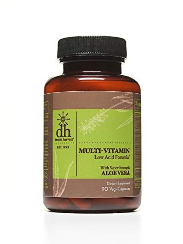 Book Cover Desert Harvest Multi-Vitamin Low Acid Formula (90 capsules) includes B9 from L-Methylfolate, B12 from Methylcobalamin, Calcium Glycerophosphate, Magnesium Oxide, NO B6, plus 21 other vitamins/minerals