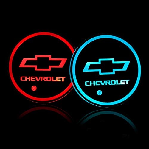Book Cover Autosport 2PCS LED Cup Holder Mat Pad Coaster with USB Rechargeable Interior Decoration Light (chevrket)