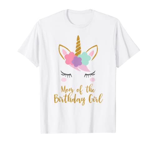 Book Cover Cute Unicorn Mom Shirt, Mom of the Birthday Girl T-Shirt