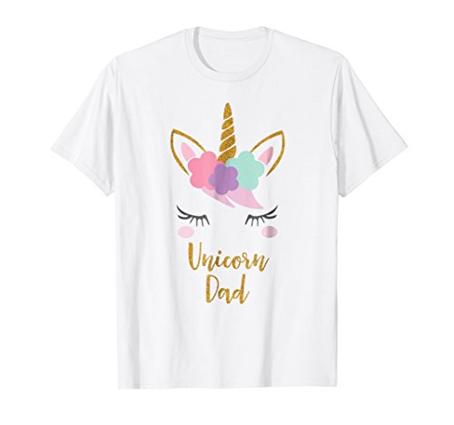 Book Cover Mens Unicorn Dad Shirt, Dad of the Birthday Girl Gift