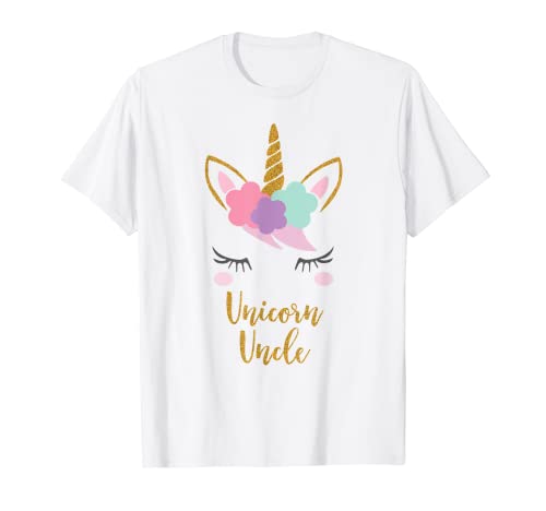 Book Cover Unicorn Uncle Shirt, Uncle of the Birthday Girl Gift