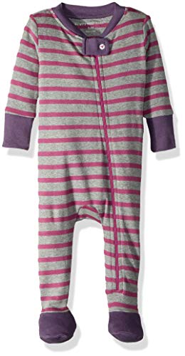 Book Cover Burt's Bees Baby Baby Girl's Pajamas, Zip Front Non-Slip Footed Sleeper PJs, 100% Organic Cotton