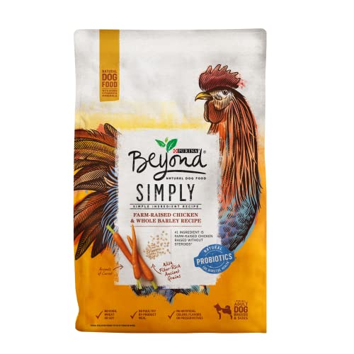 Book Cover Purina Beyond Simple Ingredient, Natural Dry Dog Food, Simply Farm Raised Chicken & Whole Barley Recipe - 3.7 lb. Bag