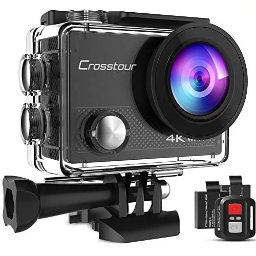 Book Cover Crosstour Sports Action Camera 4K 20MP WiFi Vlogging Camera Underwater 40M with Remote Control IP68 Waterproof Case