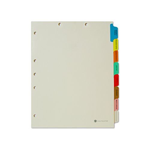 Book Cover Medical Arts Press Match Medical Chart Index Dividers- 8 Tabs, Letter Size, Manila, Side Tab (50 Sets/Box)