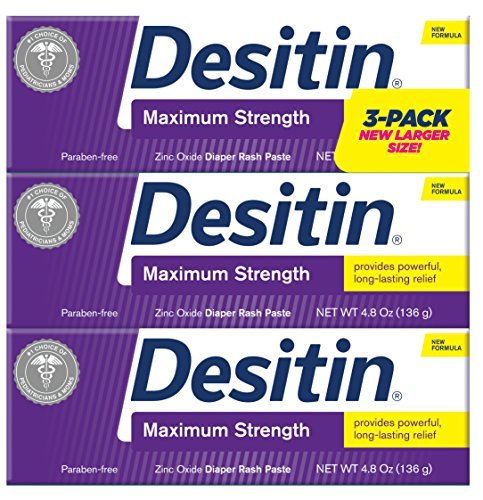 Book Cover Desitin Maximum Strength Zinc Oxide Diaper Rash Paste 4.8 oz. (Pack of 3)