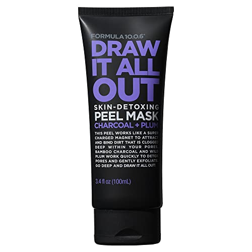 Book Cover Formula 10.0.6 - Draw It All Out Skin-Detoxing Charcoal Peel Mask, Unscented, Vegan, Paraben-Free, Sulfate-Free & Cruelty-Free, 3.4 Fl Oz