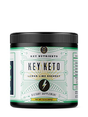 Book Cover Exogenous Ketone Supplement, Key Keto: 15 Servings Lemon Lime Sherbet Ketone Drink for Ketosis, Instant Keto Mix - Puts You into Ketosis Quick, Helps Keto Diets, Increases Energy - Keto BHB Powder