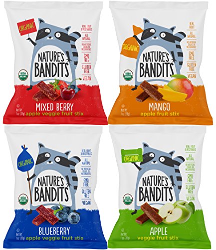 Book Cover Nature's Bandits, Organic Treats, Variety Mix Sampler Package by Variety Fun (12 Count)