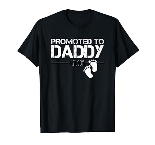 Book Cover Mens Men's Promoted To Daddy Est 2019 T-Shirt New Dad Gift