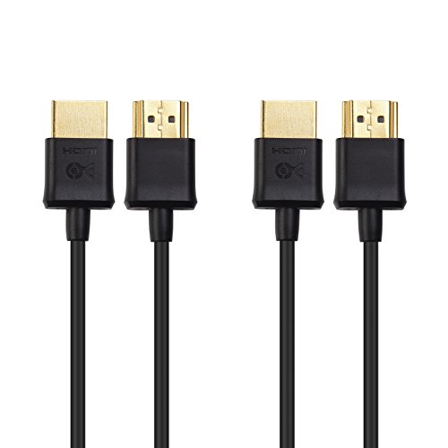 Book Cover Cable Matters 2-Pack Ultra Thin HDMI Cable (Ultra Slim HDMI Cable) 4K Rated with Ethernet 10 Feet