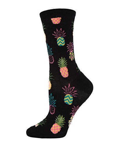 Book Cover MeMoi Pineapple Fiesta Bamboo Sock | Fun Novelty Socks