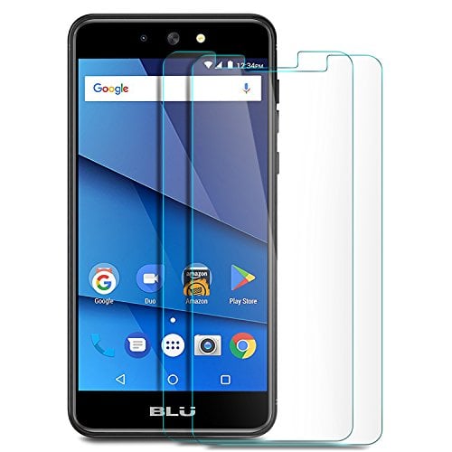 Book Cover BLU Advance 5.2 Screen Protector, KuGi 9H Hardness HD Clear Tempered Glass Screen Protector for BLU Advance 5.2 Smartphone(2pack)