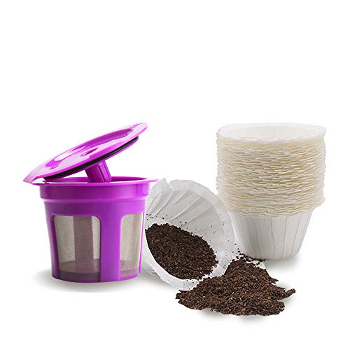 Book Cover MG Coffee 100 Natural Brown Disposable Paper Filters for Keurig 2.0 and Keurig 1.0 K Carafe Coffee Filter Pod