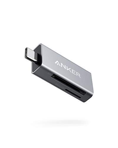 Book Cover Anker 2-in-1 USB C to SD/Micro SD Card Reader for MacBook Pro 2018/2017, Chromebook, XPS, Galaxy S9/S8, and More