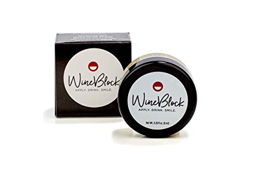 Book Cover WineBlock Lip & Teeth Balm. Prevents Red Wine Stained Lips & Teeth - 30 Applications per Jar