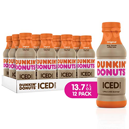Book Cover Dunkin Donuts Iced Coffee, Original, 13.7 Fluid Ounce (Pack of 12)