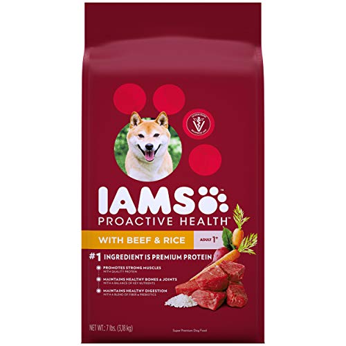 Book Cover DISCONTINUED BY MANUFACTURER:IAMS PROACTIVE HEALTH Adult High Protein Dry Dog Food with Beef and Rice, 7 lb. Bag