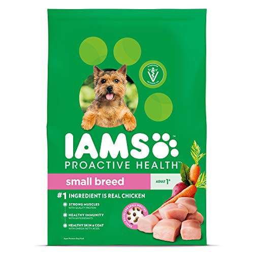 Book Cover DISCONTINUED BY MANUFACTURER:IAMS PROACTIVE HEALTH Small & Toy Breed Adult Dry Dog Food for Small Dogs with Real Chicken, 3.3 lb. Bag