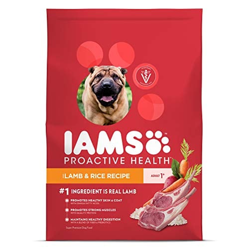 Book Cover Iams Proactive Health Adult Dry Dog Food Lamb And Rice, 7 Lb. Bag