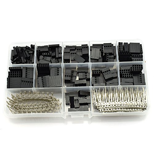 Book Cover HJ Garden 620pcs 2.54mm Dupont Jumper Connectors Male Female Crimp Pin Terminal Kit 250V 3A 1-12Pin Dupont Cable Jumper Wire Pin Header Housing Kit