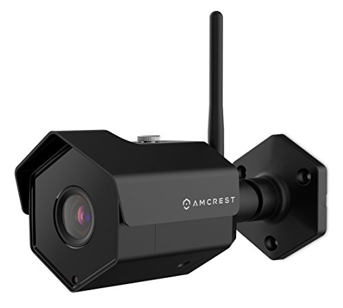 Book Cover Amcrest 1080P Outdoor Security Camera Wireless 2MP WiFi Security Surveillance System Home Bullet IP Camera Weatherproof with Night Vision Video Motion Detection (2018 V2, Black) IP2M-852B