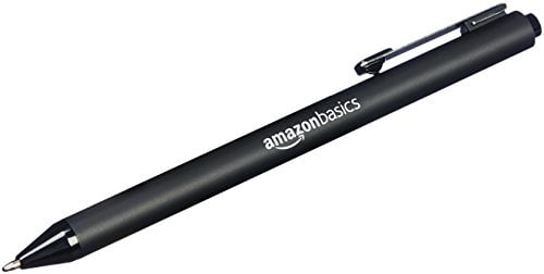 Book Cover Amazon Basics Retractable Ballpoint Pen - Black, 1.2mm, 12-Pack