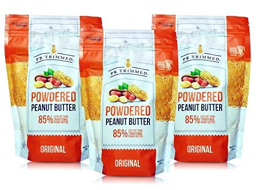 Book Cover PB Trimmed All Natural & Kosher Premium Powdered Peanut Butter from Real Roasted Pressed Peanuts, Good Source of Protein - VALUE PACK (Original, 1 lb 3-Pack)