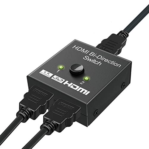 Book Cover HDMI Splitter, Gana HDMI Switch Bi-Directional 2 Input to 1 Output or 1 in to 2 Out, Supports 4K / 3D / 1080/HDCP Pass-Through HDMI Switcher for HDTV/Blu-Ray Player/DVD/DVR/Xbox etc.