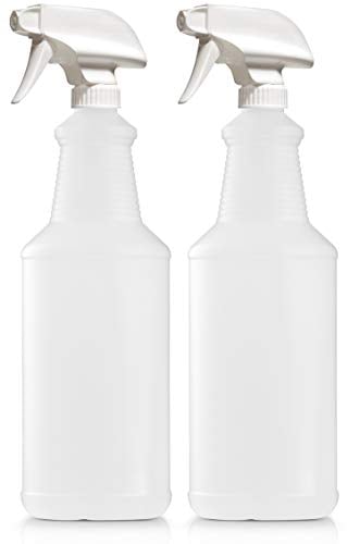 Book Cover Bar5F Empty Plastic Spray Bottles 32 oz. for Cleaning and Chemical Solution, Leak Proof with Adjustable Head Sprayer from Fine to Stream (Pack of 2)