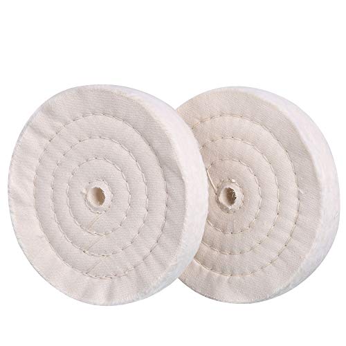Book Cover SCOTTCHEN Extra Thick Buffing Polishing Wheel 6 inch (70 Ply) for Bench Grinder Tool with 1/2