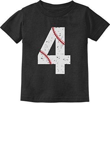 Book Cover Baseball 4th Birthday Gift for 4 Year Old Toddler Kids T-Shirt