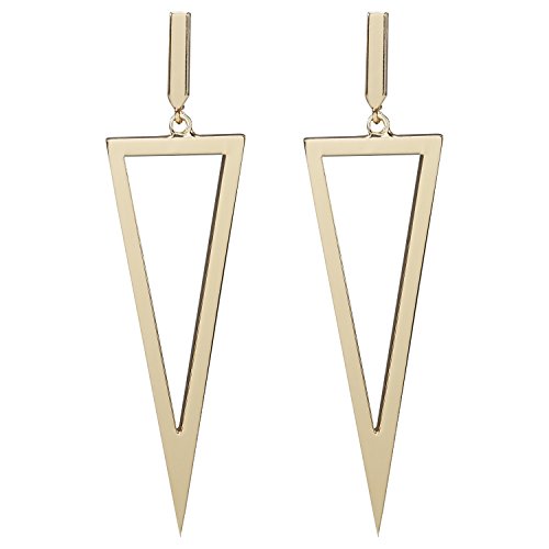 Book Cover LILIE&WHITE Metal Triangle Danlge Drop Earrings For Women Costume Jewelry