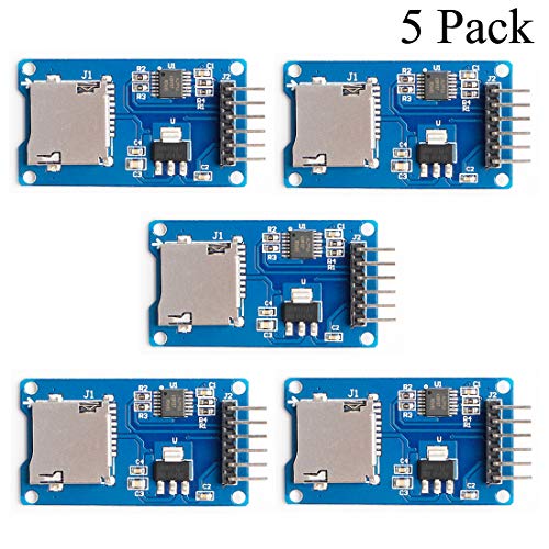 Book Cover HiLetgo 5pcs Micro SD TF Card Adater Reader Module 6Pin SPI Interface Driver Module with chip Level Conversion for Arduino UNO R3 MEGA 2560 Due