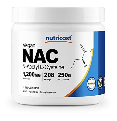 Book Cover Nutricost N-Acetyl L-Cysteine (NAC) Powder 250 Grams - Vegetarian NAC, Non-GMO, 208 Servings