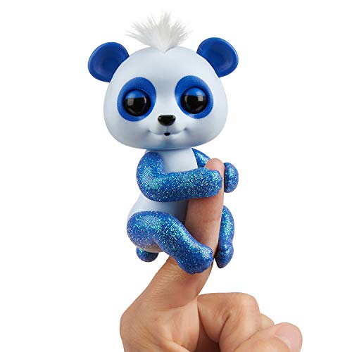 Book Cover WowWee Fingerlings Glitter Panda - Archie (Blue) - Interactive Collectible Baby Pet