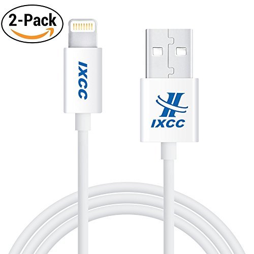 Book Cover MFi Lightning Cable 6ft, iPhone Charger, for iPhone 7 6s 6 Plus, SE 5s 5c 5, iPad Air 2 Pro, iPad mini 2 3 4, iPad 4th Gen [Apple MFi Certified](2Pack White)