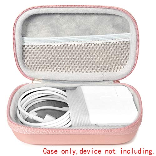 Book Cover Handy Protective Case for MacBook Air Power Adapter, Also Good for USB C Hub, Type C Hub, USB Multi Ports Type c hub, Featured Compact case for Easy Storage and Protection, mesh Pocket (Rose Gold)
