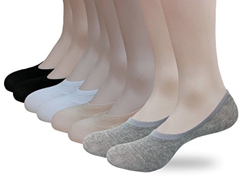 Book Cover Eedor Mens 3 to 8 Pack No Show Loafer Socks Casual Low Cut Ankle, Non-Slip