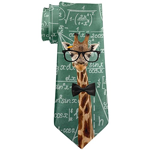 Book Cover Giraffe Geek Math Formulas All Over Neck Tie
