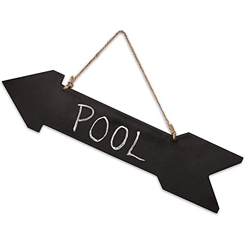 Book Cover Juvale Hanging Chalkboard Directional Arrow Sign for Party and Decoration, 15.5 x 4 Inches