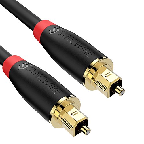 Book Cover Optical Cable(3M) - Syncwire 24K Gold-Plated Optical Digital Audio Cable Toslink Lead for [S/PDIF] LG/Samsung/Sony/Philips Sound Bar, Smart TV, Home Theater, PS4, Xbox & PlayStation - Black