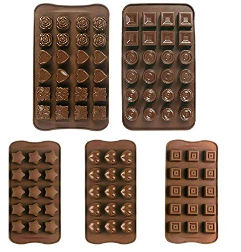 Book Cover Chocolate Silicon Molds, set of 5 Different Chocolate Molds, DIY Cake Soap Ice Cream Candy Jelly molds