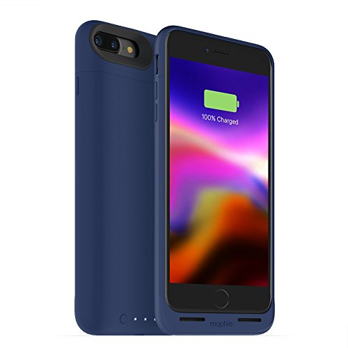 Book Cover mophie Juice Pack Wireless - Charge Force Wireless Power - Wireless Charging Protective Battery Pack Case for iPhone 8 Plus â€“ Blue