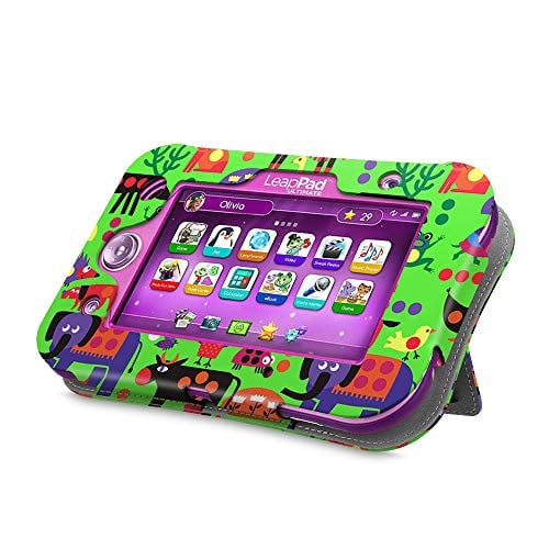 Book Cover Fintie Case Compatible with LeapPad Ultimate - Kids Friendly [Hands Free] Dual Viewing Angle Premium Stand Cover for 7-Inch Leapfrog LeapPad Ultimate Ready for School Tablet, Zoo