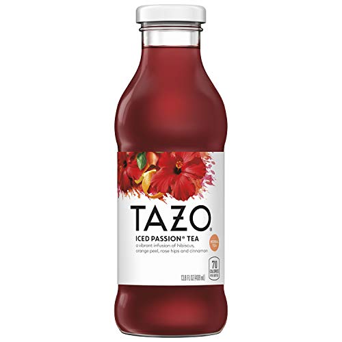Book Cover Tazo, Iced Tea, Passion Fruit, 13.8 fl oz. glass bottles (8 Pack)