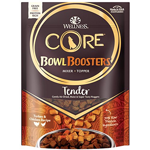Book Cover Wellness Core Natural Grain Free Bowl Boosters Tender Dog Food Mixer Or Topper, Turkey & Chicken Recipe, 8-Ounce Bag